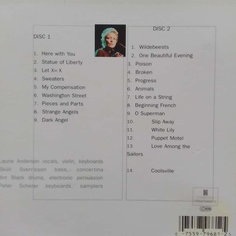 Laurie Anderson (CD) Live At Town Hall NYC 2001