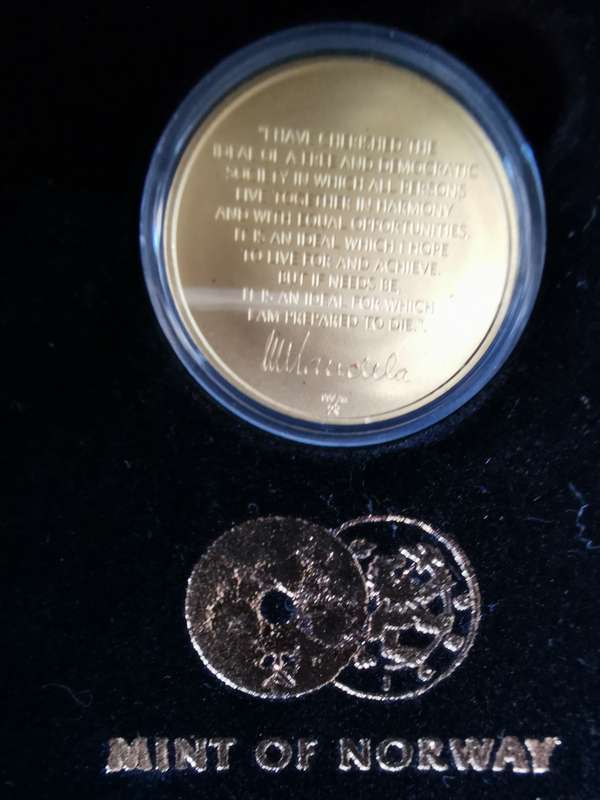 Mandela 1/2 Oz Mint Mark Medallion 2010