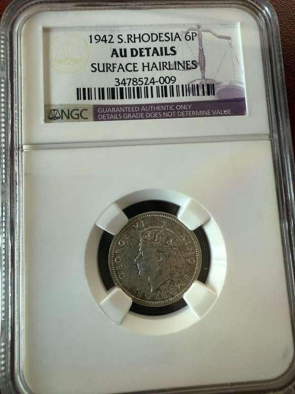 1942 RHODESIA 6P