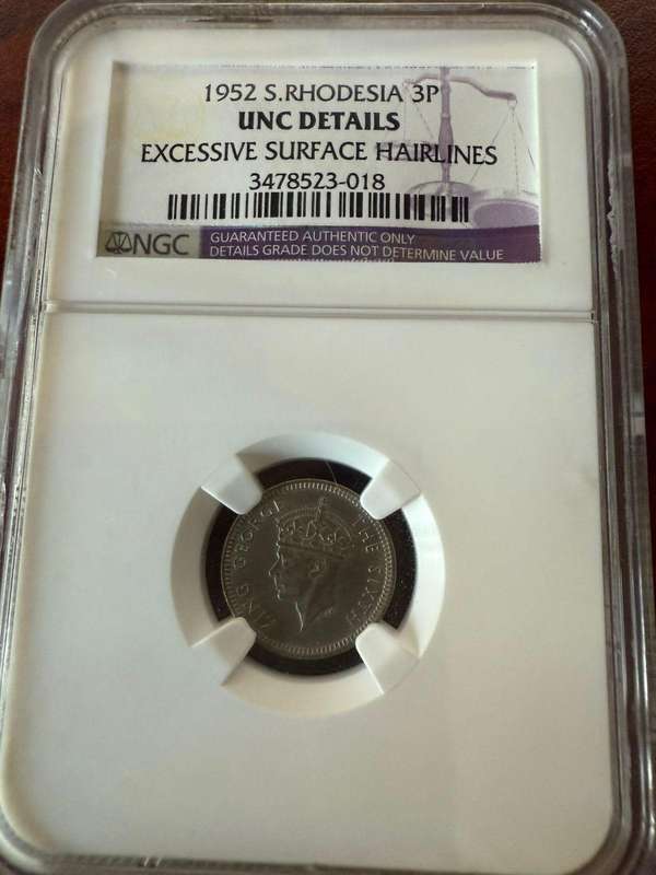 1952 RHODESIA 3P