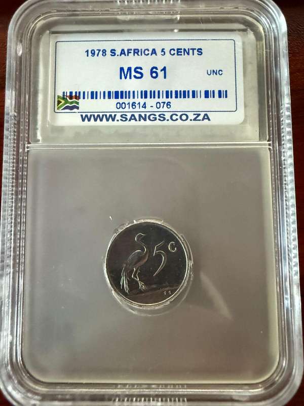 1978 INCOMPLETE SET 5 COINS