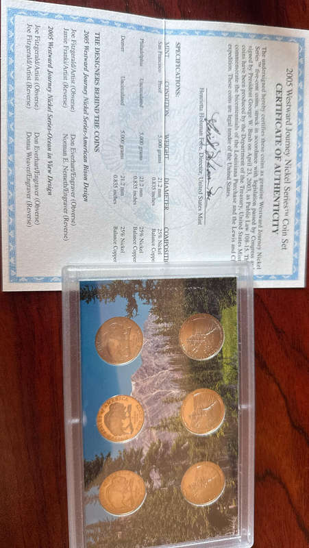 2005 Westward journey nickel series set USA