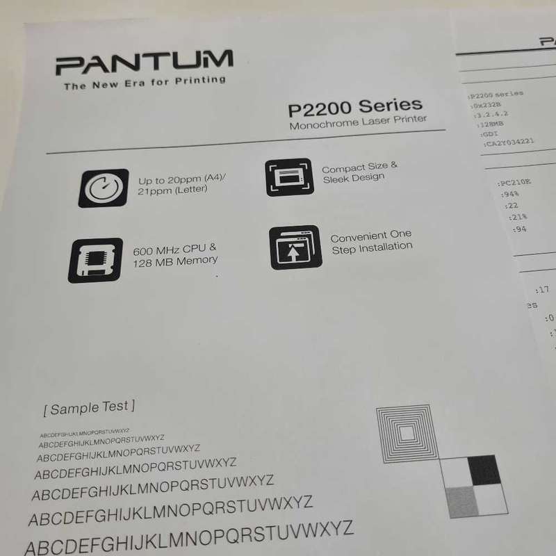 Pantum P2200 Monochrome Lazer Printer. 99.9% New