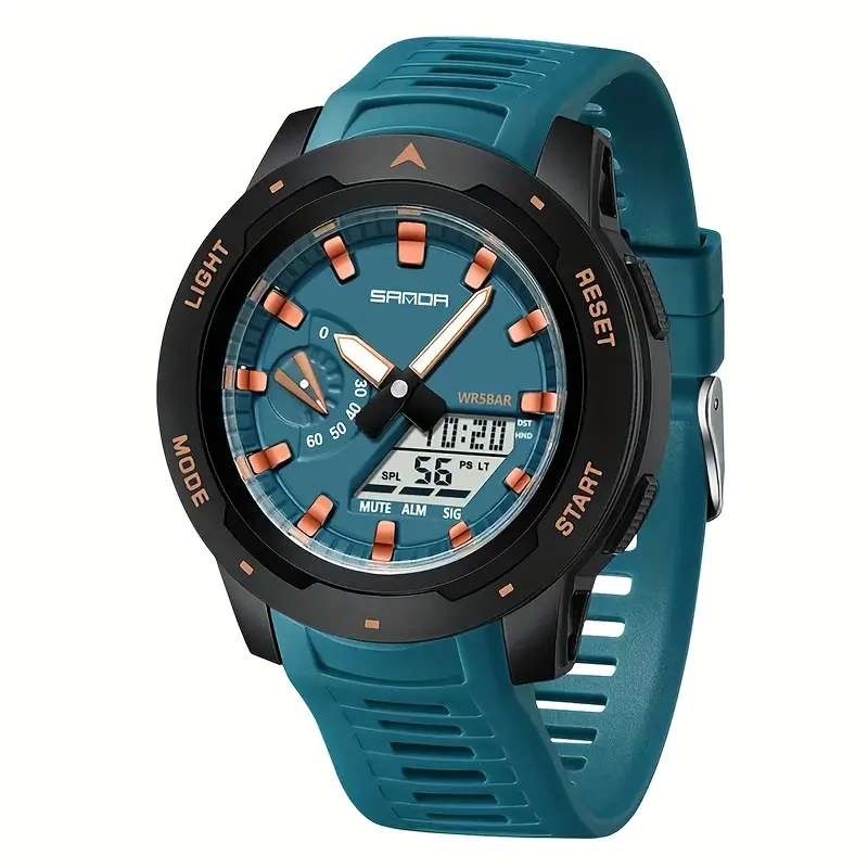 Men's Sporty Electronic Watch with TPU Strap