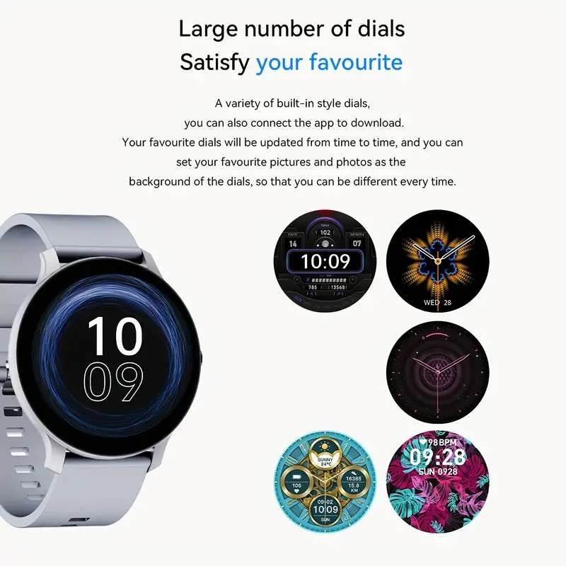 Gray Smartwatch with Call Function - Fitness Tracker for Men & Women