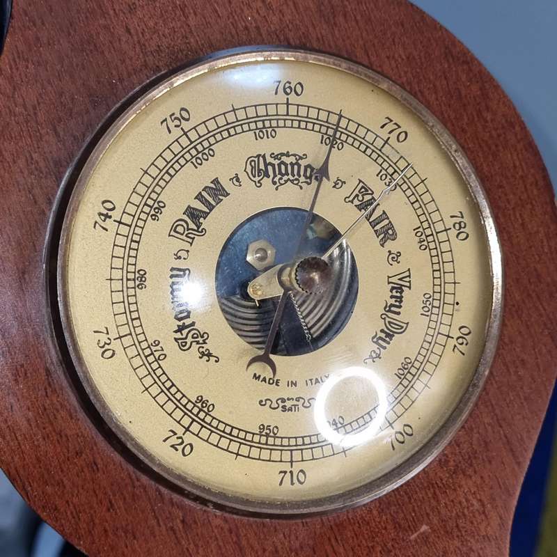 Vintage Barometer and Thermometer
