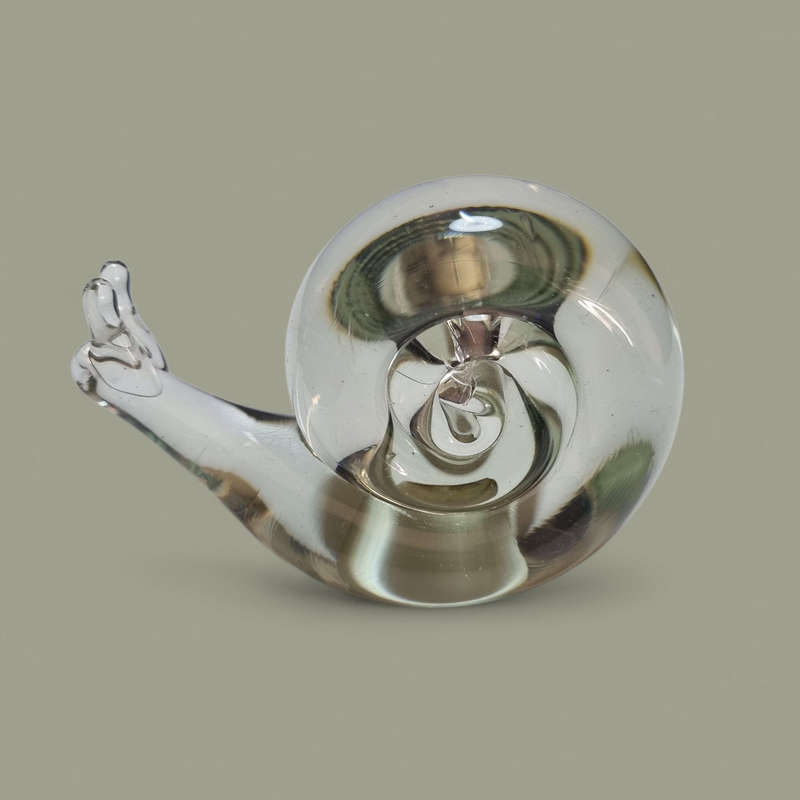 Glass snail figurine