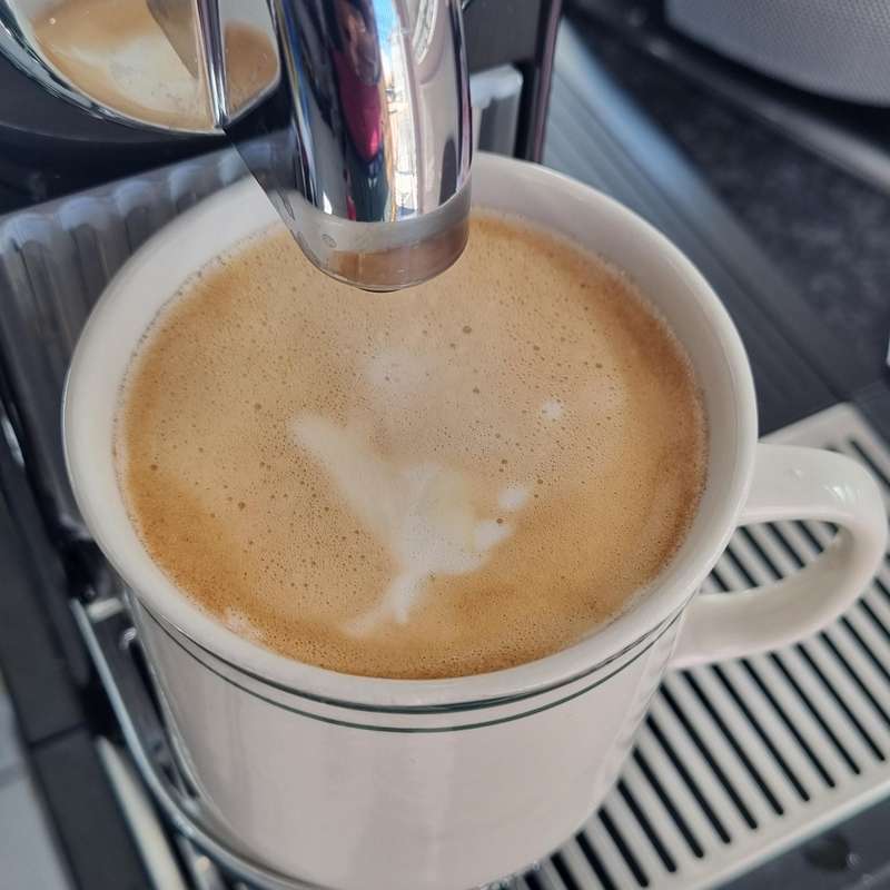 DeLonghi's Nespresso Cappuccino and Espresso machine with milk frother