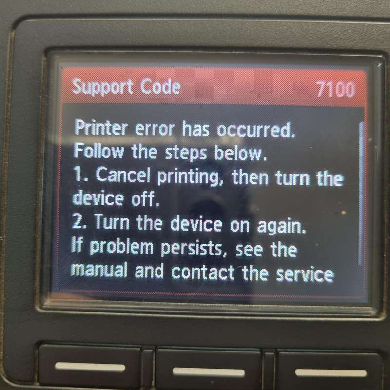 Canon MB2040 (support code 7100)