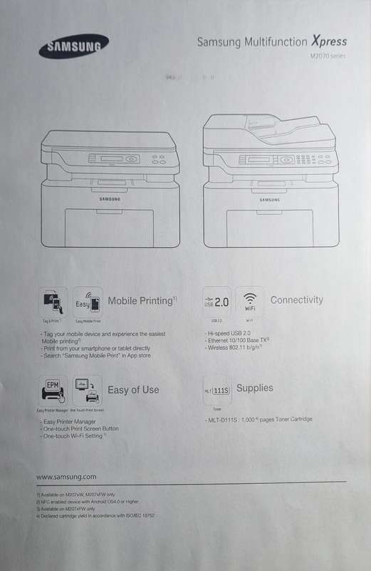 Samsung wireless Printer (100% working)
