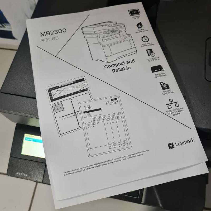 Lexmark Mb2338 Lazer all in one Mono printer