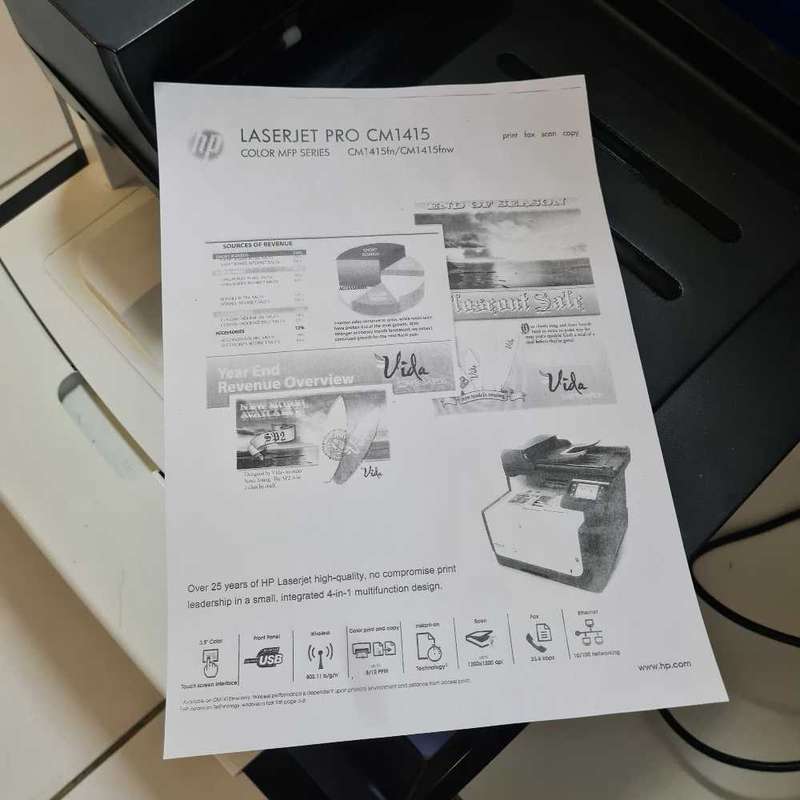 LaserJet Pro CM1415fn color MFP (See all details)