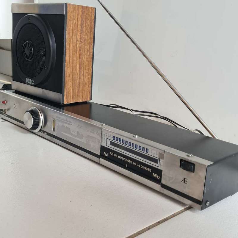 Rare and unique vintage AE FM radio with vintage KIC speaker.