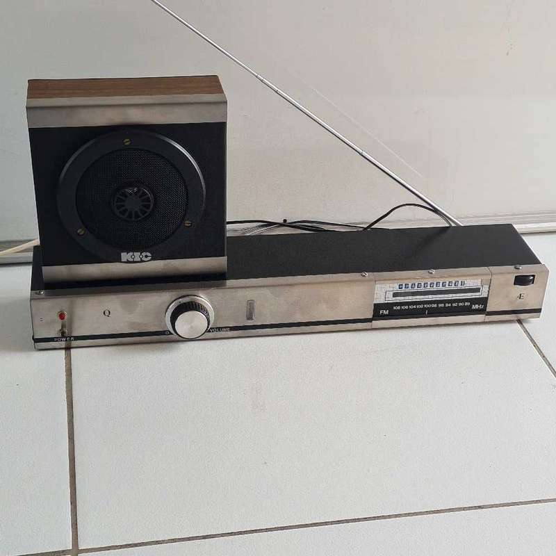 Rare and unique vintage AE FM radio with vintage KIC speaker.