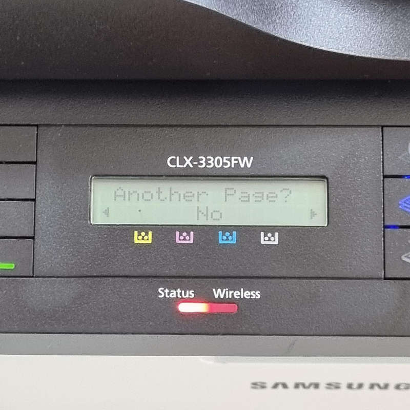Samsung Wireless Color Printer (needs new image unit)