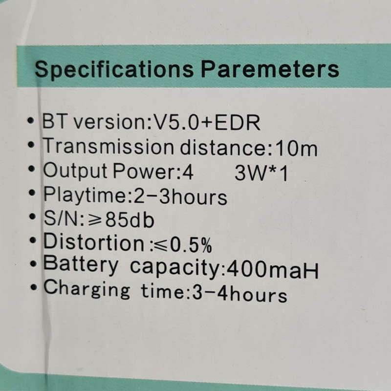 Bluetooth speaker with TWS, fm, Tf and USB capabilities