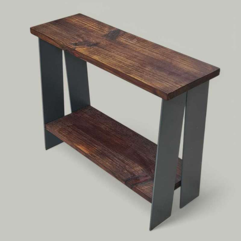 Console Table. Solid wood and heavy steel.