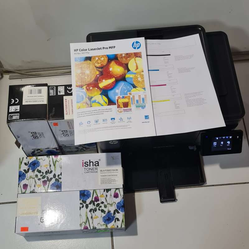 Hp laserjet m177fw wireless printer with new toners (See details)