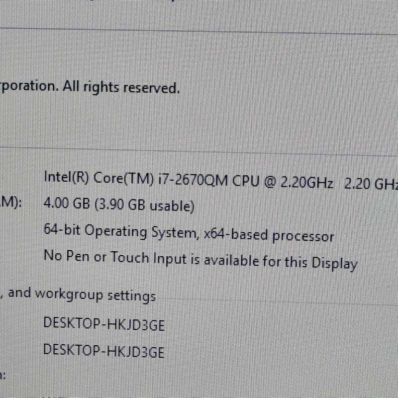 i7 Dell Inspiron N7110 1000GB storage 4GB Ram Memory