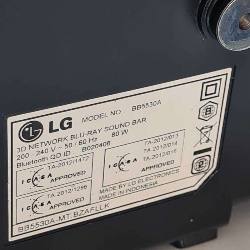 LG bluray sound bar