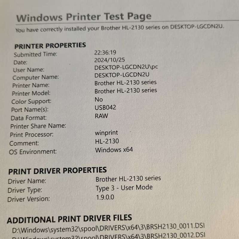 Fast reliable Brother HL-2130 Laser printer