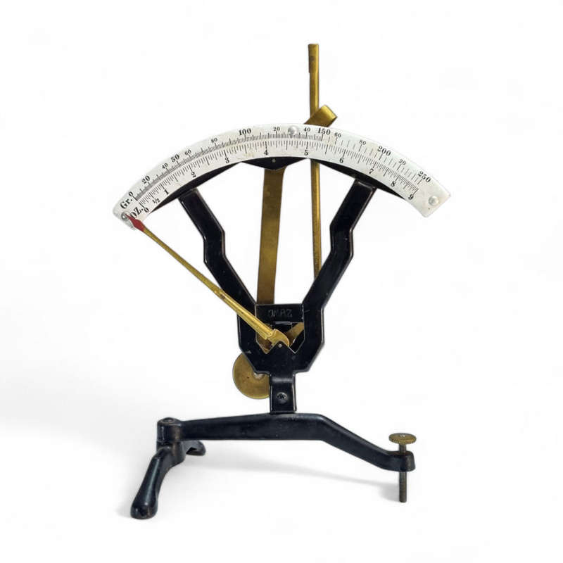 Antique German JMAZ white enamel face table lever Letter Scale