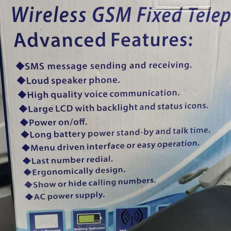 Rechargeable Wireless Simcard Telephone