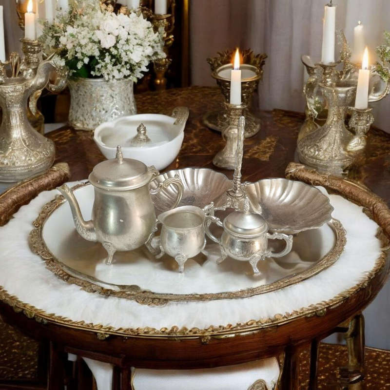 Silver plated mini tea set
