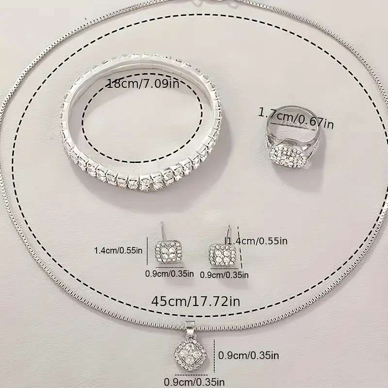 5pcs Luxury Fashion Women's Jewelry Set