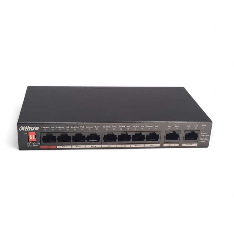 Dahua 10-Port Unmanaged Desktop Switch with 8-Port PoE - PFS3010-8ET-96