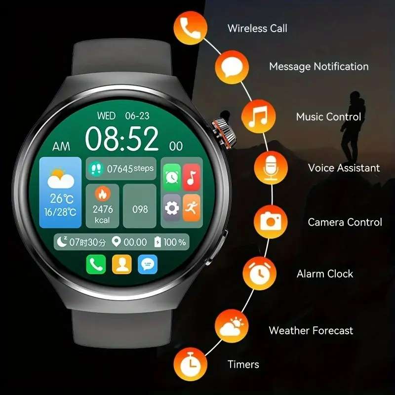 S10 smart watch with call function, heart rate sensor, blood preasure and more functions.