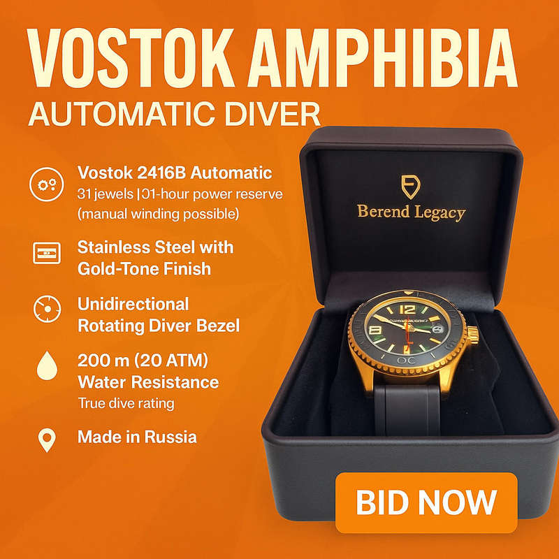 Russian Vostok Amphibia mechanical watch