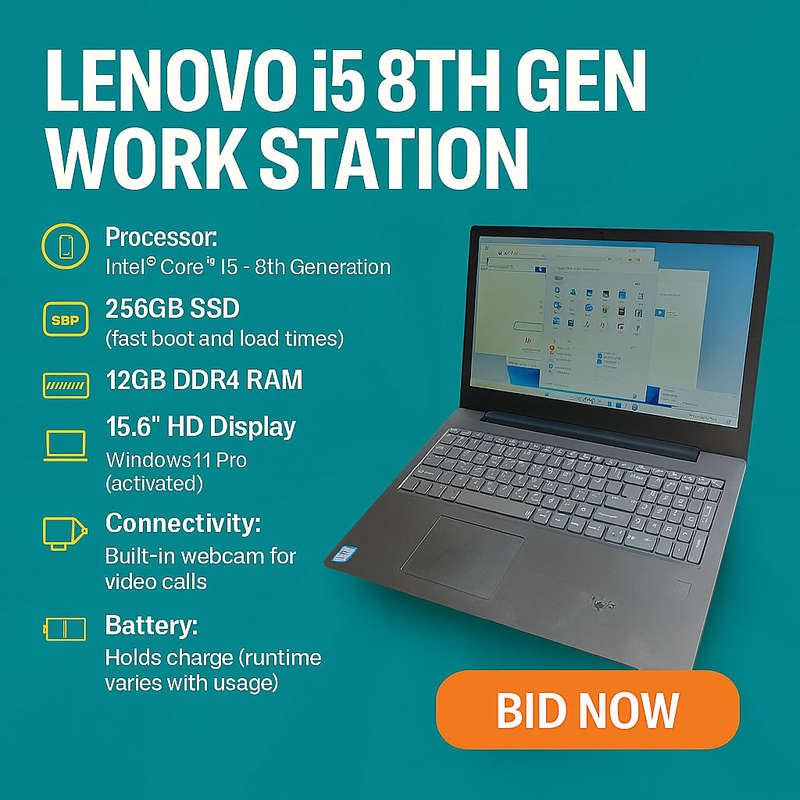 Lenovo i5 8th gen