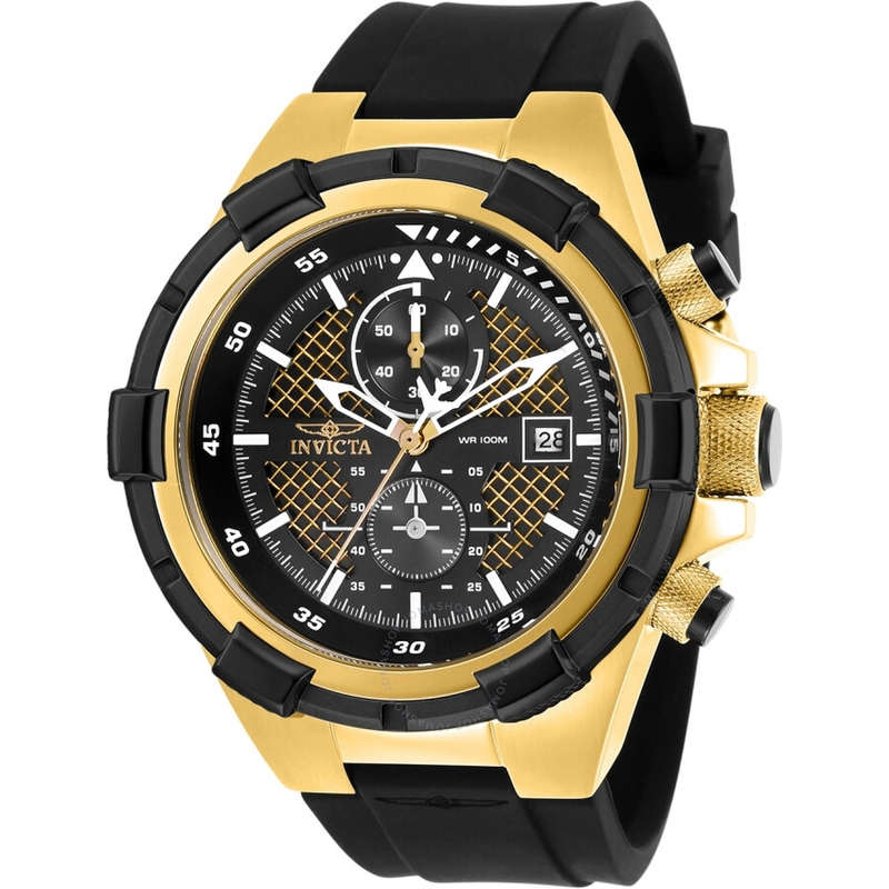 Invicta Aviator Chronograph Date Quartz Black Dial Men's Watch