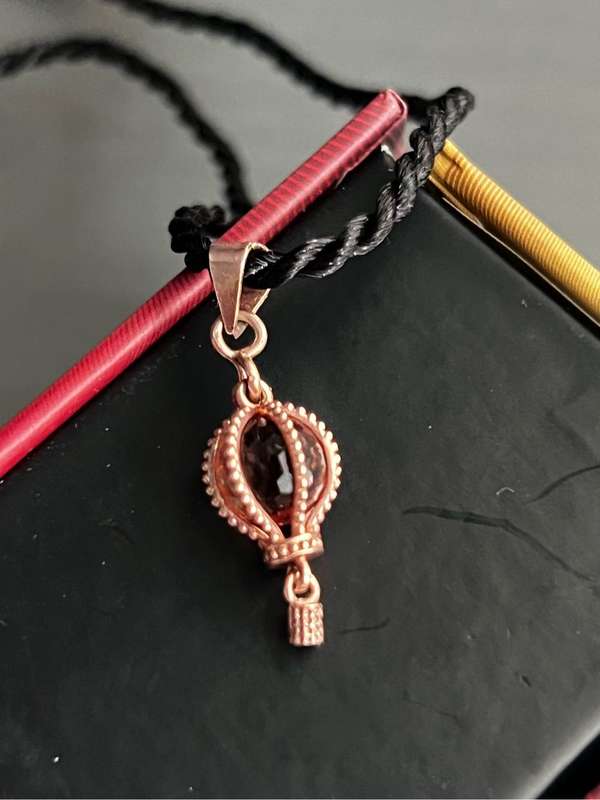 14k Rose Gold Hot Air Balloom pendant with Zultanite