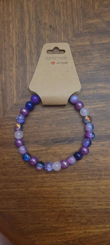 Purple glass bracelet