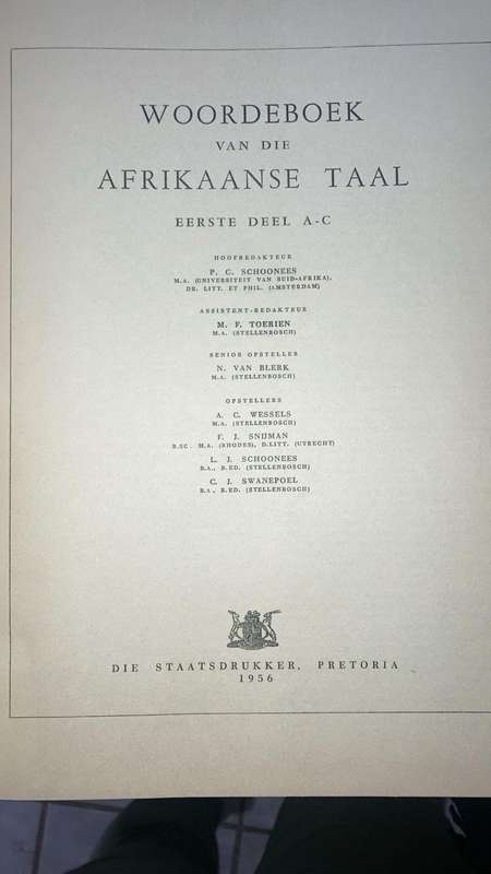 Woordeboek van die Afrikaanse Taal Volume 1-6 / 7-10