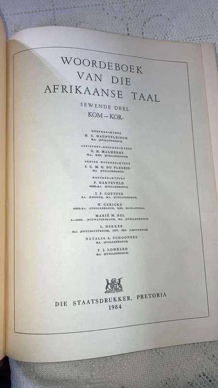 Woordeboek van die Afrikaanse Taal Volume 1-6 / 7-10