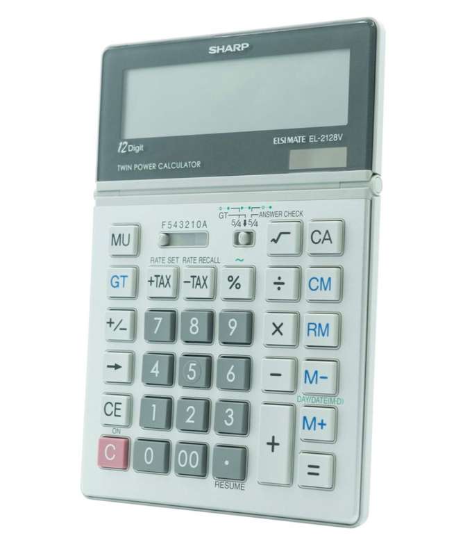 Sharp El2128V Semi-Desk Calculator