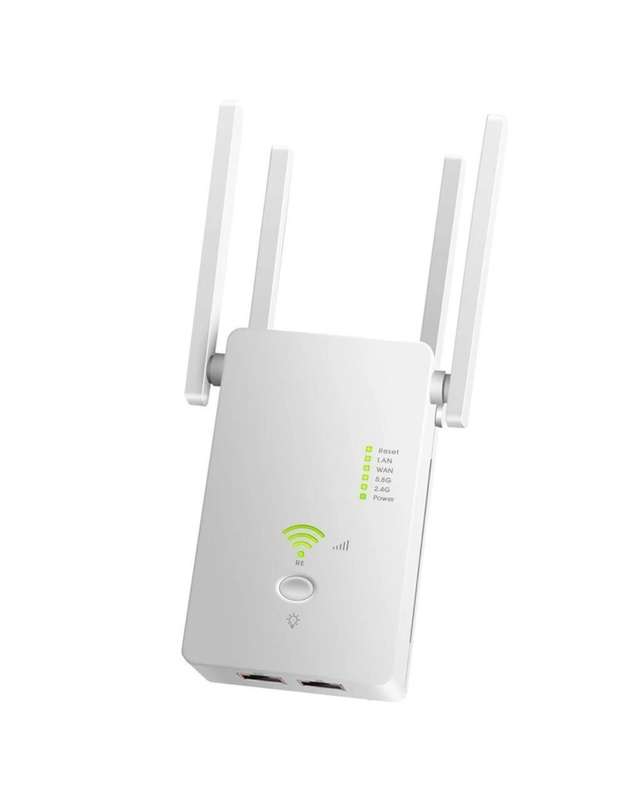 1200Mbps Wireless WiFi Range Extender Repeater-Q-W012 AC Duo-Bands 2.4/5ghz - White