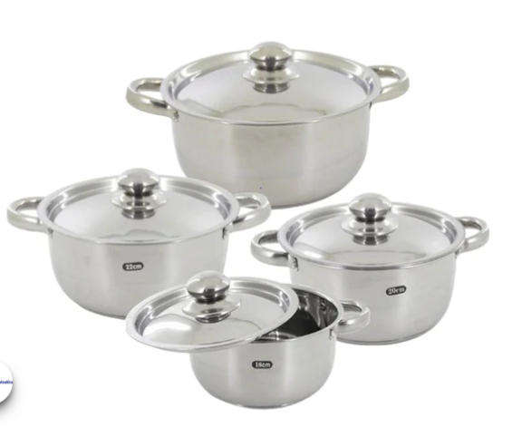 Dolphin 8 Piece Stainless Steel High Quality Cookware