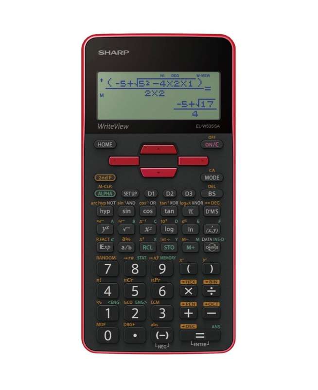 Sharp EL-W535SA Red Writeview Scientific Calculator