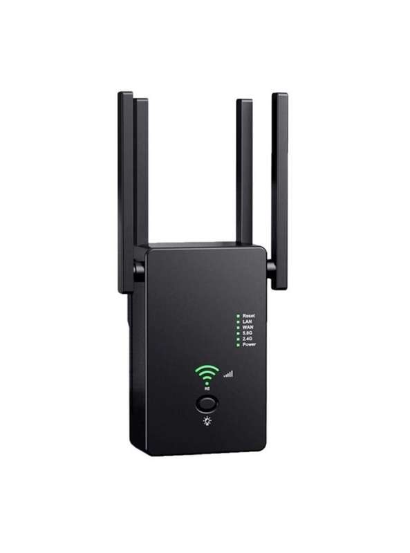 1200Mbps Wireless WiFi Range Extender Repeater-Q-W012 AC Duo-Bands 2.4/5ghz -Black