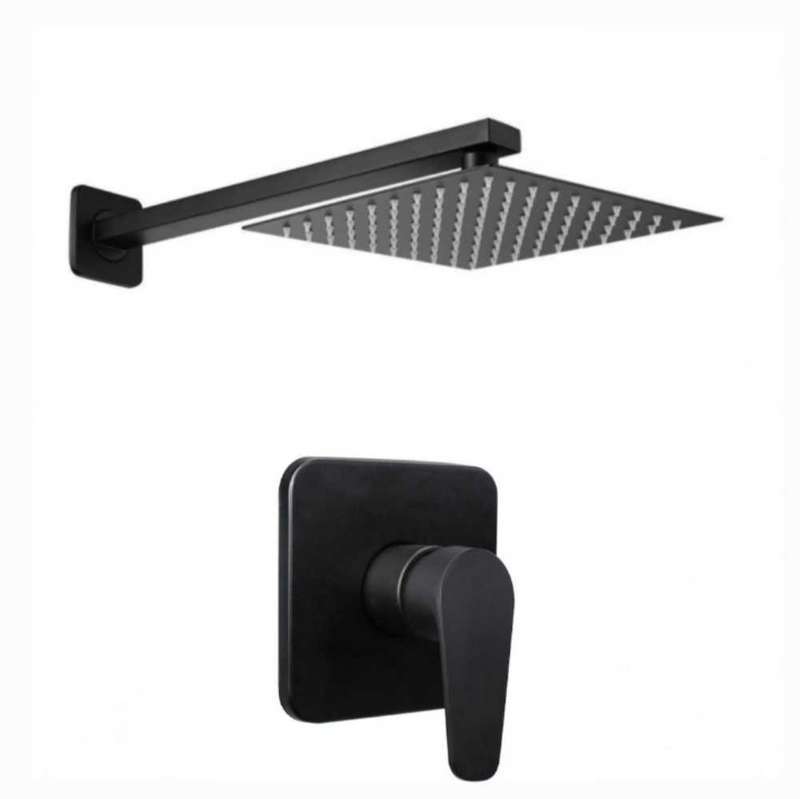 SHOWERHEAD 6INCH WITH RECTANGULAR ARM AND 3WAY MIXER SET