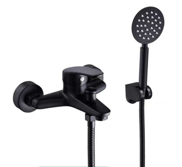 Bathtub And Shower Mixer Set Black