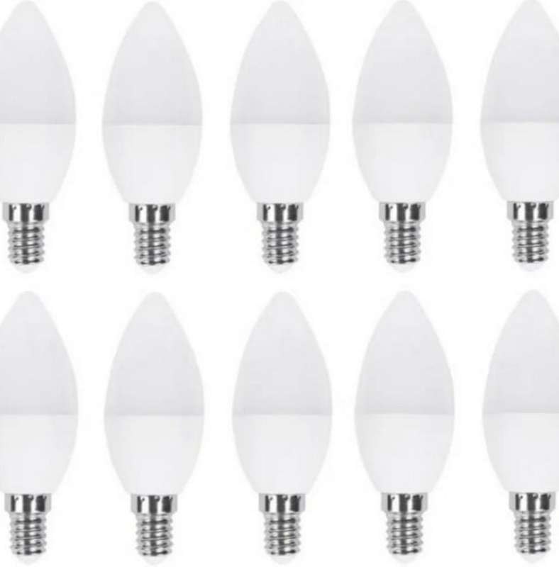 7 W Candle E14 LED Bulb (White, Pack of 10