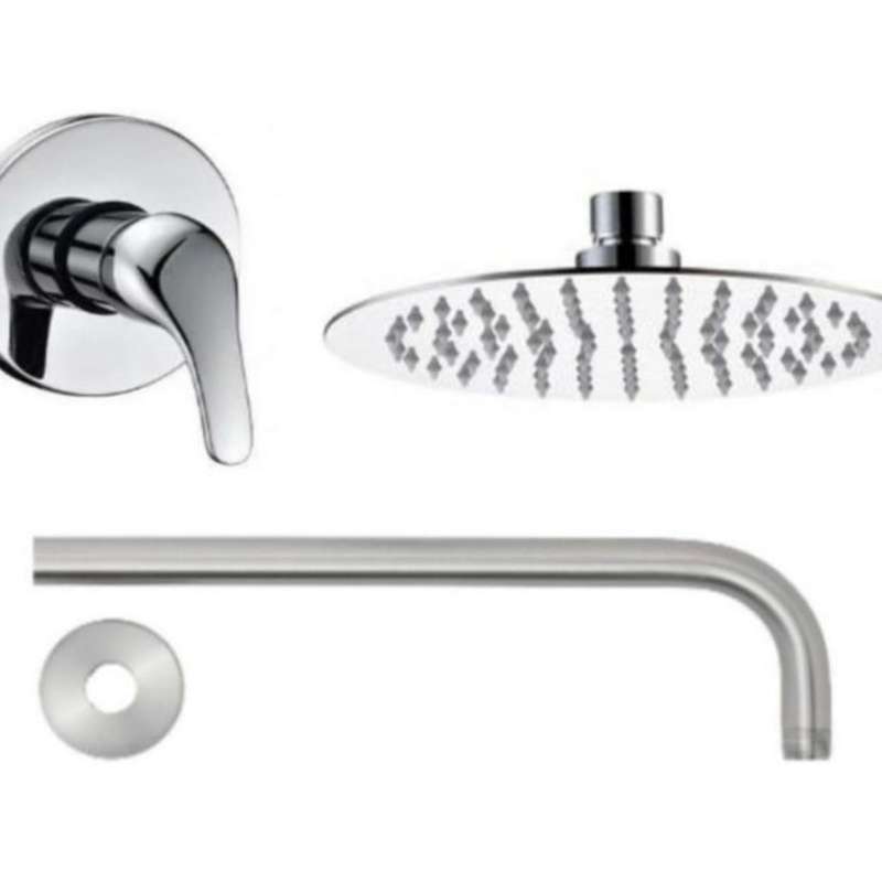 Combo Shower Mixer Fixed Mount Shower Head