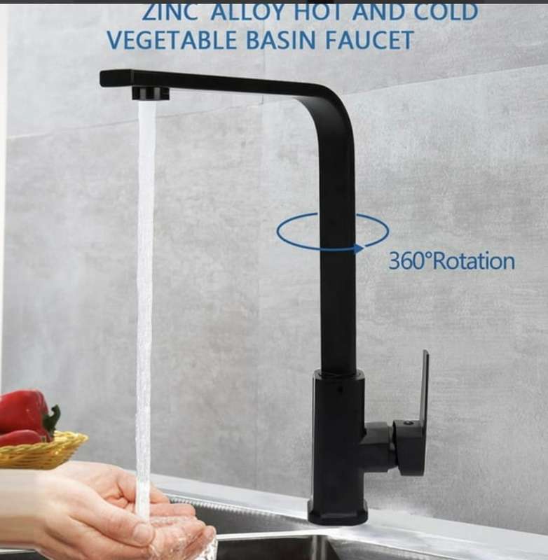 BLACK SQUARE Kitchen Sink Mixer tap Faucet Sink Mixer Faucet