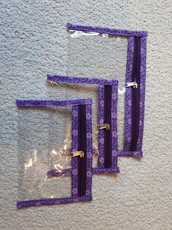 Clear Zipped Bags (Purple)