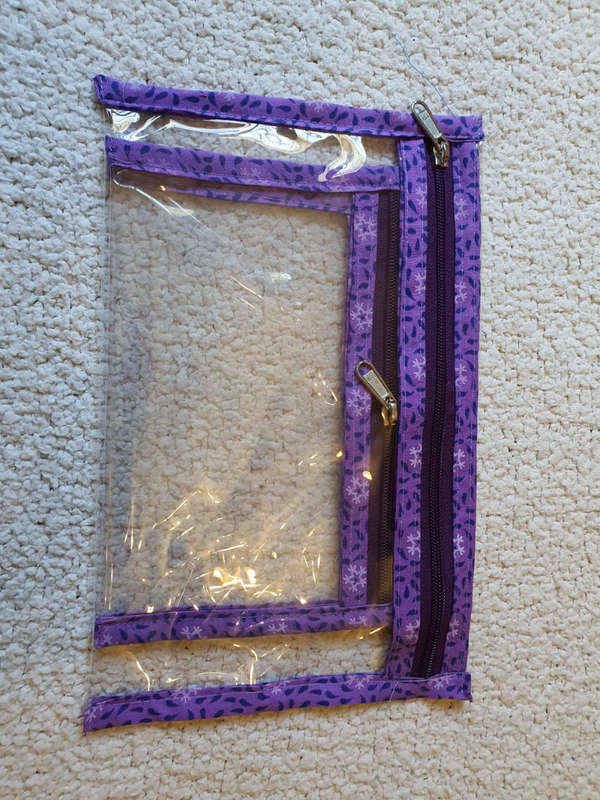 Clear Zipped Bags (Purple)